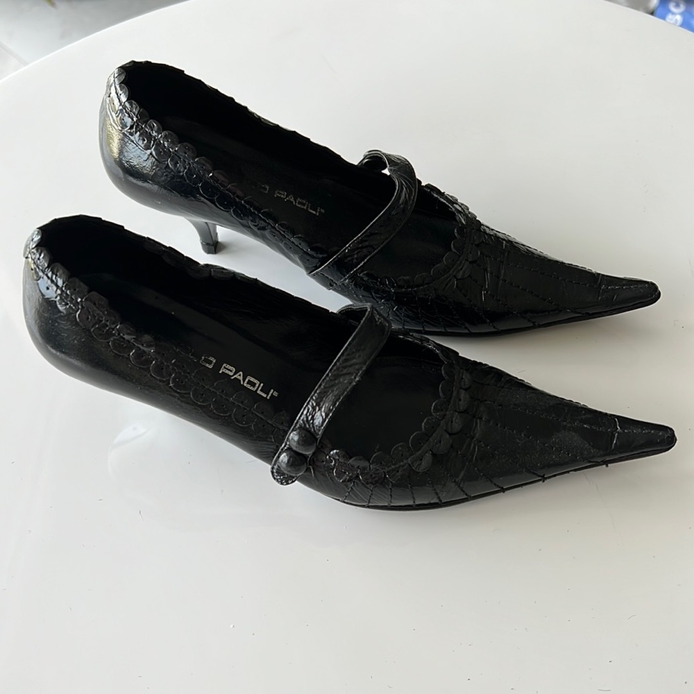 Giancarlo Paoli made in Italy pointed toe Mary Janes